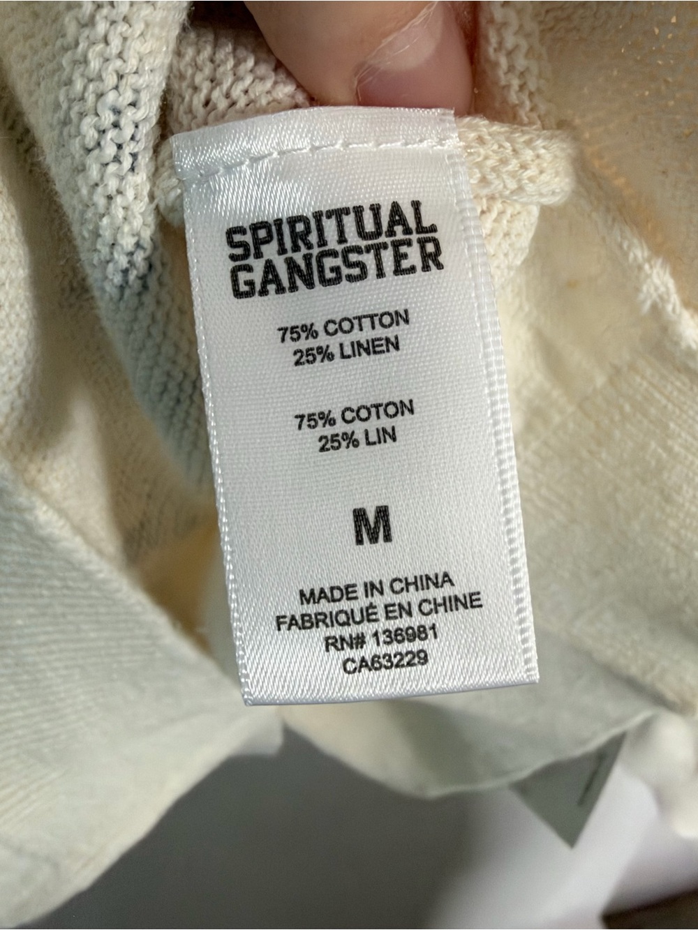 NWT Spiritual Gangster Carpe Diem Venice Sweater Size Medium - Picture 4 of 5